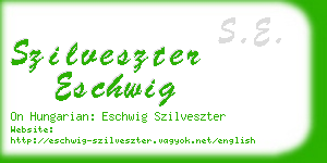 szilveszter eschwig business card
